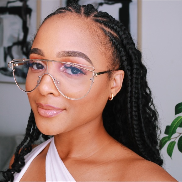 Oversized glasses with blue light tint - Picture 3 of 3